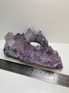 Amethyst Crystal tea light candle holder