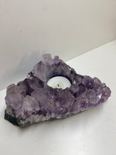 Load image into Gallery viewer, Amethyst Crystal tea light candle holder