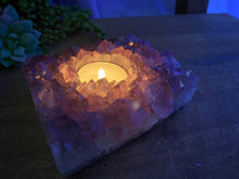 Load image into Gallery viewer, Amethyst Crystal tea light candle holder