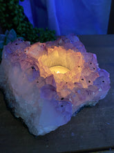 Load image into Gallery viewer, Amethyst Crystal tea light candle holder