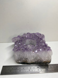 Amethyst Crystal tea light candle holder