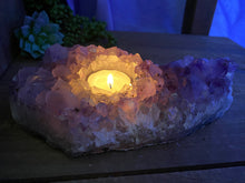 Load image into Gallery viewer, Amethyst Crystal tea light candle holder