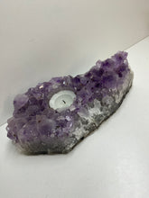 Load image into Gallery viewer, Amethyst Crystal tea light candle holder