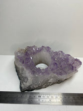 Load image into Gallery viewer, Amethyst Crystal tea light candle holder