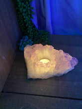 Load image into Gallery viewer, Amethyst Crystal tea light candle holder