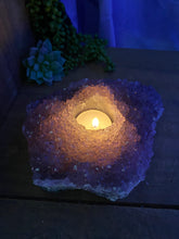 Load image into Gallery viewer, Amethyst Crystal tea light candle holder