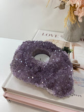 Load image into Gallery viewer, Amethyst Crystal tea light candle holder