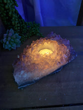 Load image into Gallery viewer, Amethyst Crystal tea light candle holder