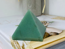 Load image into Gallery viewer, Aventurine pyramid  - paper weight or unique display piece
