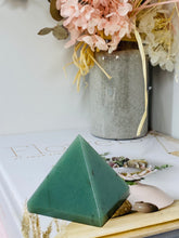 Load image into Gallery viewer, Aventurine pyramid  - paper weight or unique display piece