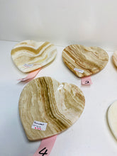 Load image into Gallery viewer, Banded Onyx heart shaped bowls