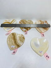 Load image into Gallery viewer, Banded Onyx heart shaped bowls