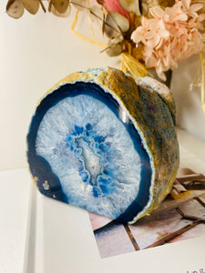 Blue Agate tea light Candle Holder