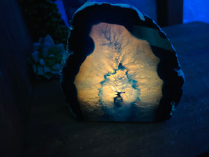 Blue Agate tea light Candle Holder