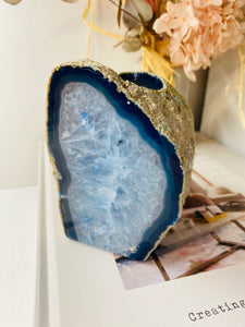 Blue Agate tea light Candle Holder