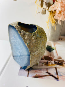 Blue Agate tea light Candle Holder