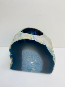 Blue Agate tea light Candle Holder