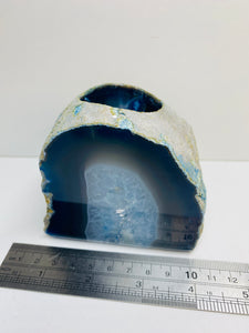 Blue Agate tea light Candle Holder