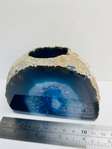 Blue Agate tea light Candle Holder