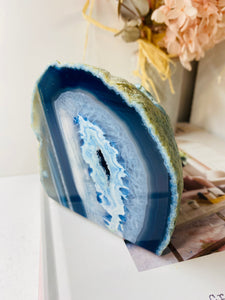 Blue Agate tea light Candle Holder