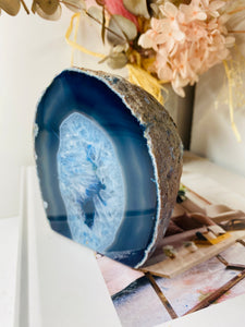 Blue Agate tea light Candle Holder