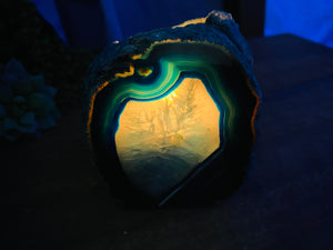 Blue Agate tea light Candle Holder