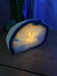 Blue Agate tea light Candle Holder