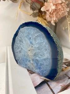 Blue Agate tea light Candle Holder