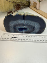 Load image into Gallery viewer, Blue Agate book ends