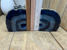 Load image into Gallery viewer, Blue Agate book ends