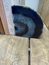 Load image into Gallery viewer, Blue Agate book ends