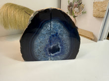 Load image into Gallery viewer, Blue Agate book ends