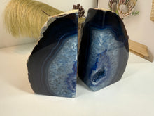 Load image into Gallery viewer, Blue Agate book ends