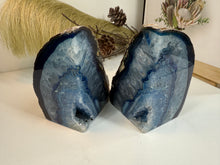 Load image into Gallery viewer, Blue Agate book ends