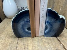Load image into Gallery viewer, Blue Agate book ends