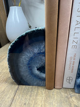 Load image into Gallery viewer, Blue Agate book ends