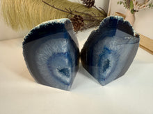 Load image into Gallery viewer, Blue Agate book ends