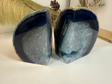 Load image into Gallery viewer, Blue Agate book ends