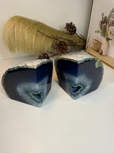 Load image into Gallery viewer, Blue Agate book ends