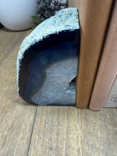 Load image into Gallery viewer, Blue Agate book ends