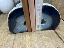 Load image into Gallery viewer, Blue Agate book ends