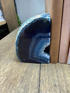 Blue Agate book ends