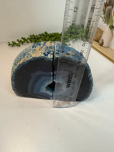 Load image into Gallery viewer, Blue Agate book ends