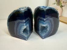Load image into Gallery viewer, Blue Agate book ends