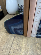 Load image into Gallery viewer, Blue Agate book ends