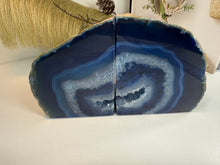 Load image into Gallery viewer, Blue Agate book ends