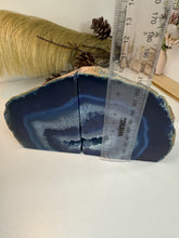 Load image into Gallery viewer, Blue Agate book ends