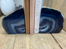 Load image into Gallery viewer, Blue Agate book ends
