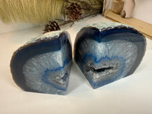 Load image into Gallery viewer, Blue Agate book ends