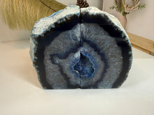 Load image into Gallery viewer, Blue Agate book ends